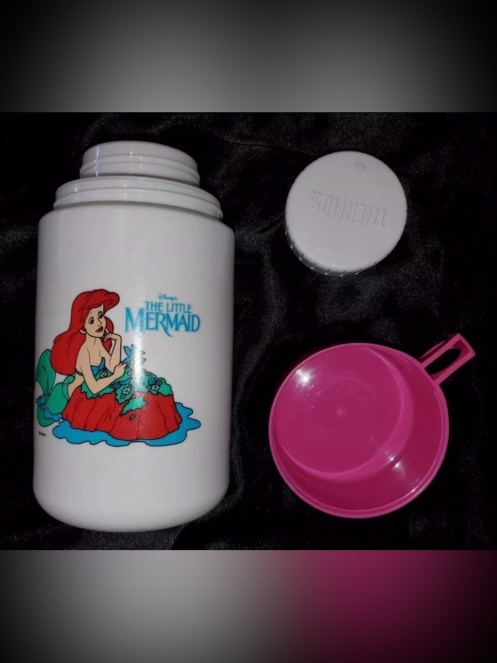 Disney The Little Mermaid White Bottle with Ariel and Pink Lid